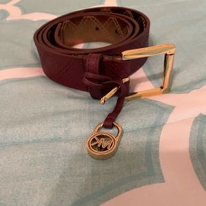 Micheal Kors Women Belt Burgandy